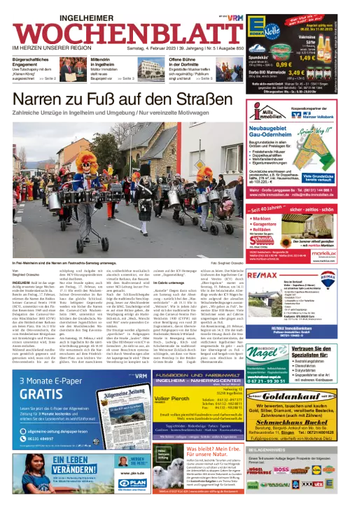 Bingener Wochenblatt + Ingelheimer Wochenblatt Cover