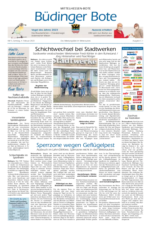 Büdinger Bote Cover