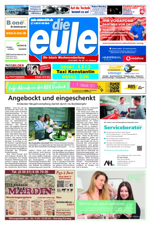 Die Eule & Hallo Northeim Cover