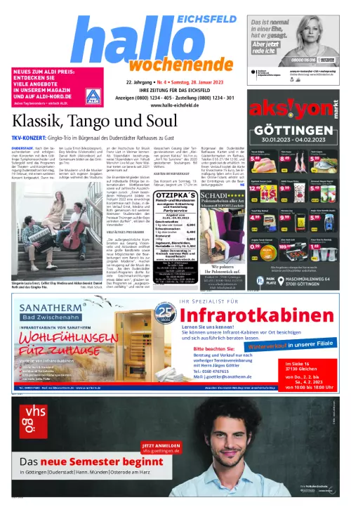 hallo wochenende Eichsfeld Cover