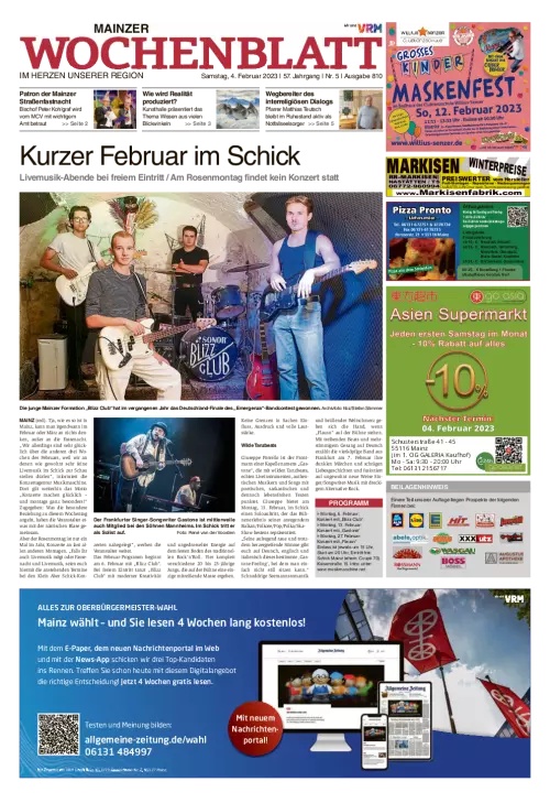 Mainzer Wochenblatt Cover