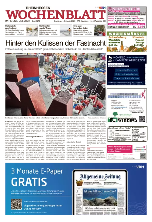 Rheinhessen Wochenblatt Cover