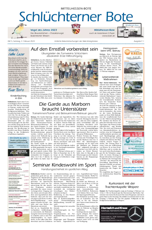 Schlüchterner Bote Cover