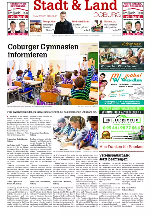 Stadt & Land Wochenzeitung Cover