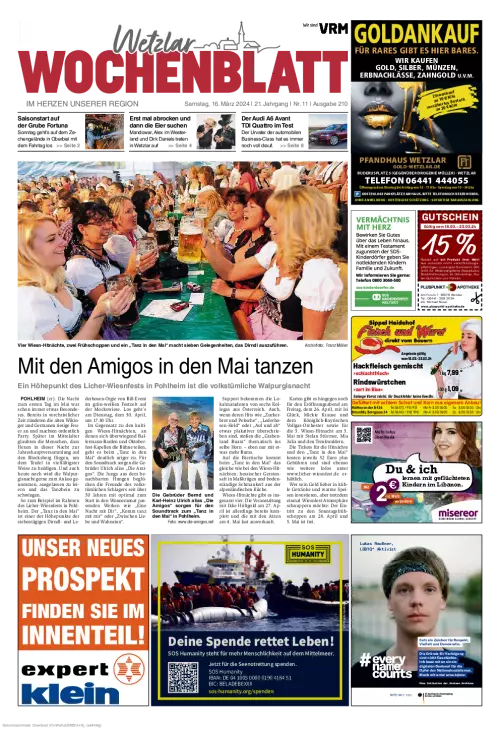 Wetzlar Wochenblatt Cover