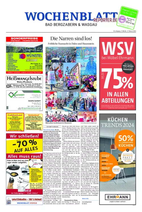 Wochenblatt Bad Bergzabern & Wasgau Cover