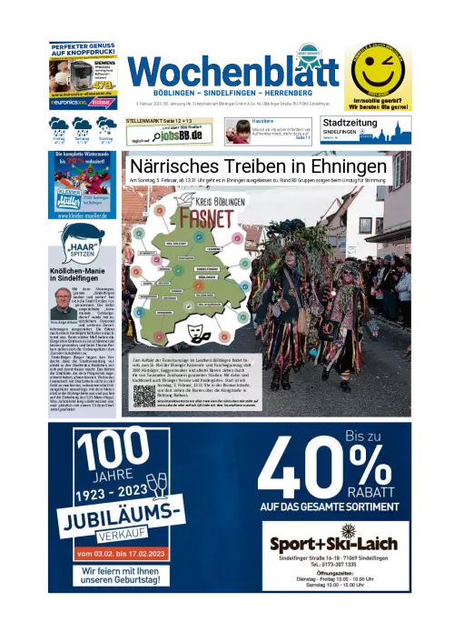 Wochenblatt Böblingen - Sindelfingen - Herrenberg Cover