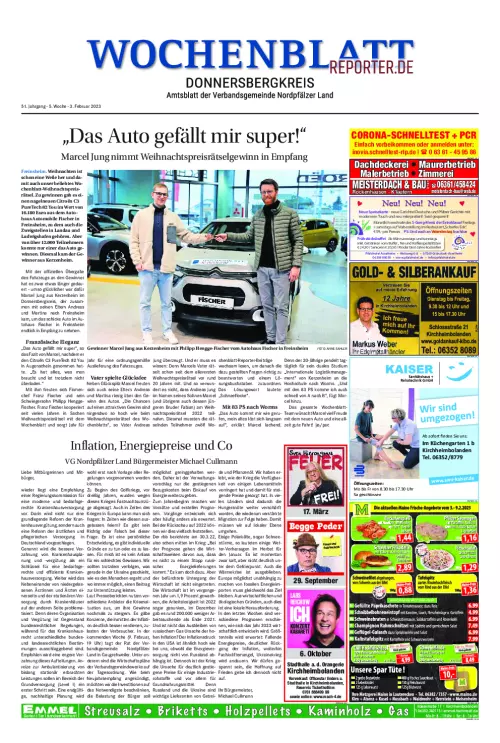 Wochenblatt Donnersbergkreis Cover