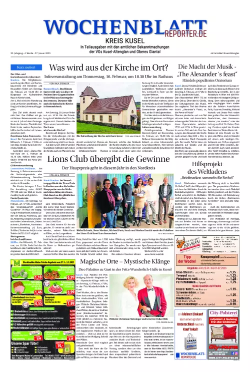 Wochenblatt Kreis Kusel Cover