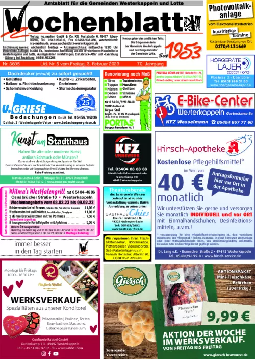 Wochenblatt Westerkappeln Cover