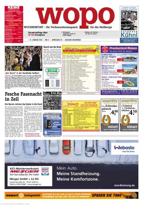 Wochenpost am Samstag Haßfurt Cover